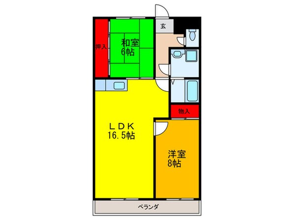 パレ－シャル２１の物件間取画像